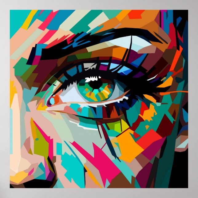 Eyes Pop art  Poster (Front)