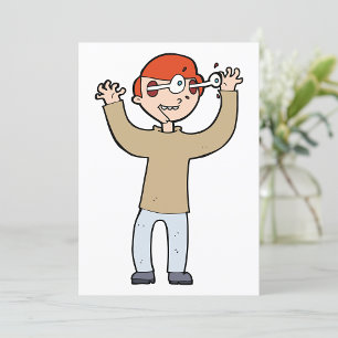 Eyes Popping Out Cartoon Character Invitation