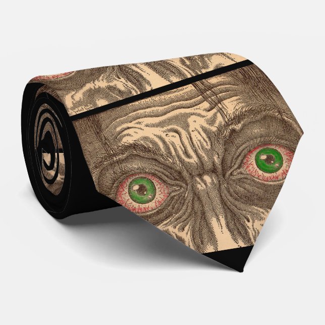 eyes print neck tie (Rolled)