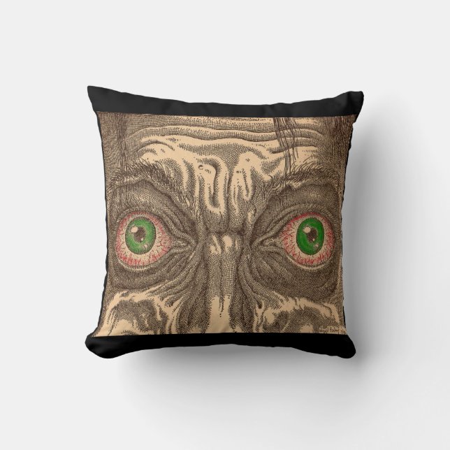 eyes print throw pillow (Front)