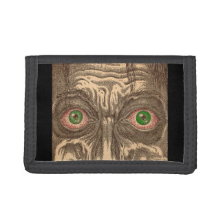 eyes print trifold wallet