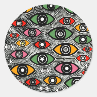 EYES Series Classic Round Sticker