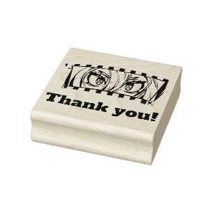 Eyes, thanks! rubber stamp
