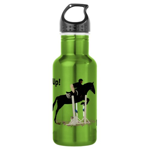 Eyes Up Heels Down Horse Jumper Stainless Steel Water Bottle
