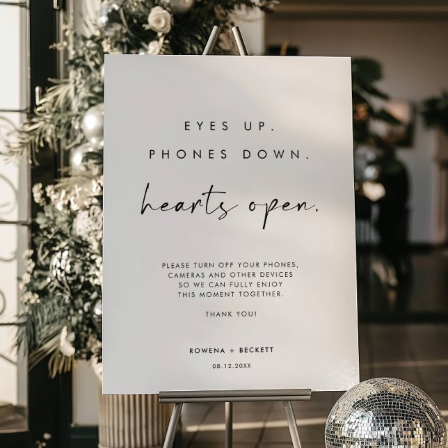 Eyes Up Phones Down Hearts Open Sign (Creator Uploaded)