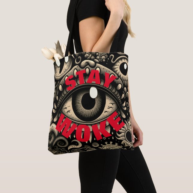 Eyes Wide Open Woke  Tote Bag (Close Up)