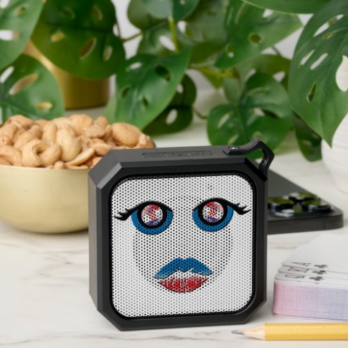 Eyes with Croatia emblem and kissing mouth Bluetooth Speaker
