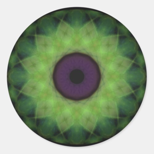 Eyesore Evil Eye Lime Mandala Classic Round Sticker