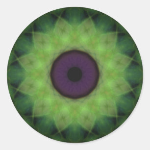 Eyesore Evil Eye Lime Mandala Classic Round Sticker