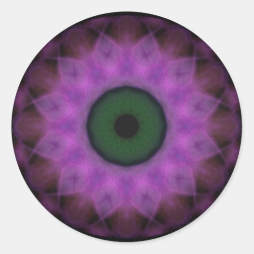 Eyesore Purple Evil Eye Classic Round Sticker