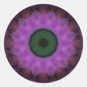 Eyesore Purple Evil Eye Classic Round Sticker