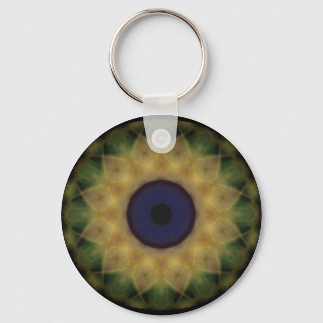 Eyesore Yellow Evil Eye Keychain (Front)