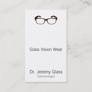 Eyewear Glasses Appointment Card