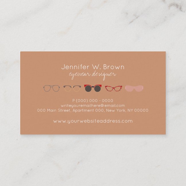 Eyewear Optic Glasses Business Card