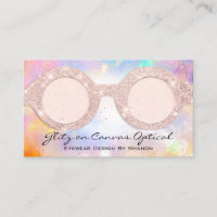 Eyewear Optical  Optometrist Eyeglasses Holograph Business Card