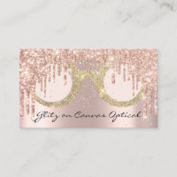 Eyewear Optical  Optometrist Eyeglasses Rose Gold Business Card