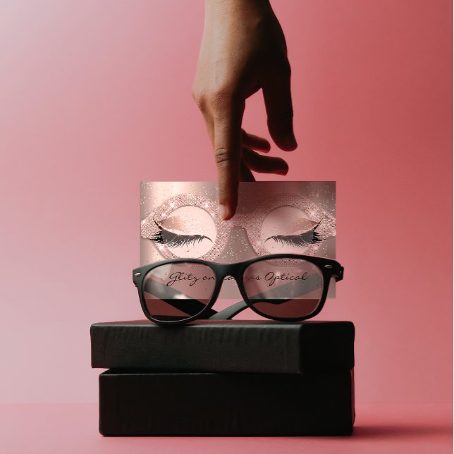 Eyewear Optical  Optometrist Eyeglasses Rose Lashe Business Card (Creator Uploaded)