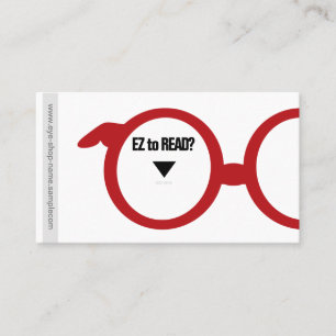 Eyewear shop business card
