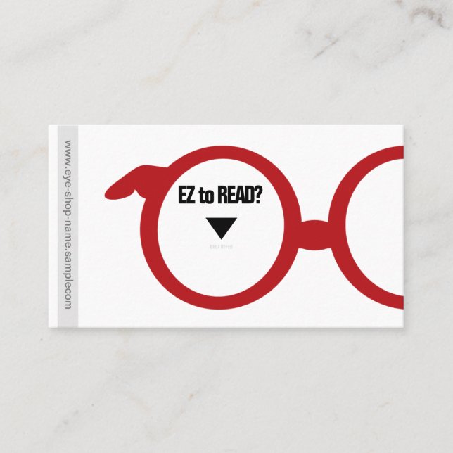 Eyewear shop business card (Front)