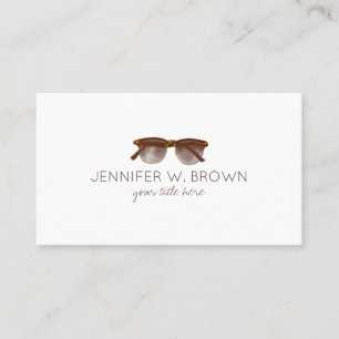 Eyewear Specialist Eye Glasses Spectacles brown Business Card