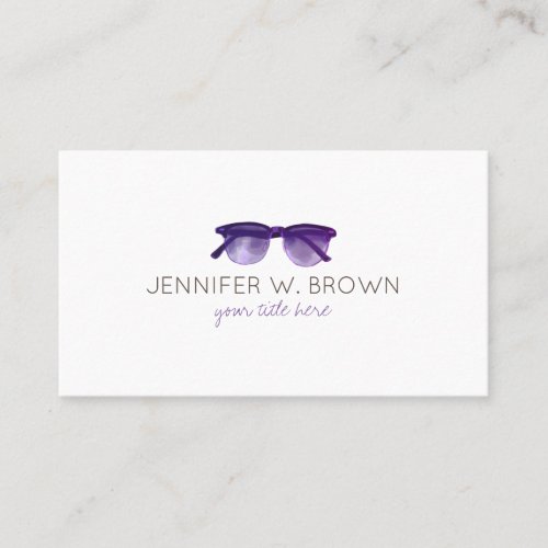 Eyewear Specialist Eye Glasses Spectacles Business Card