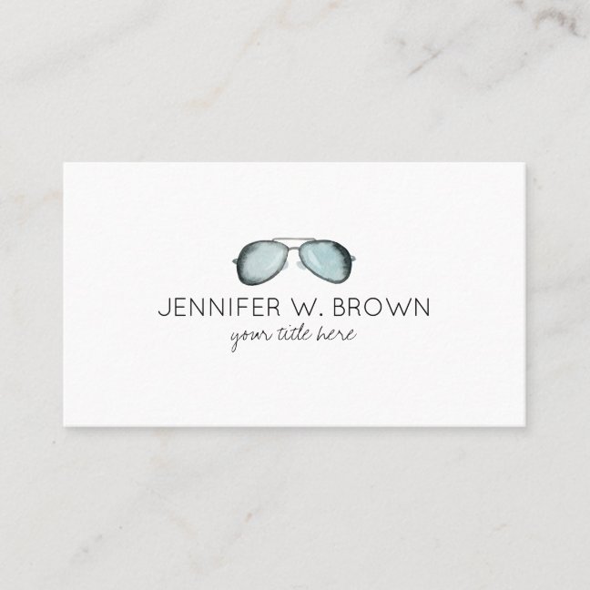 Eyewear Specialist EyeGlasses Spectacles retro Business Card