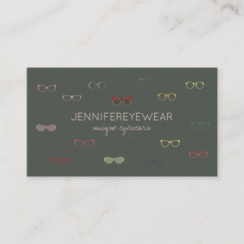 Eyewear Specialist Glasses green Business Card