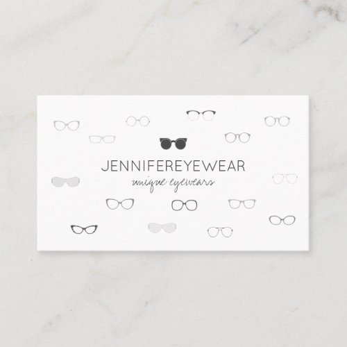 Eyewear Specialist Glasses grey Business Card
