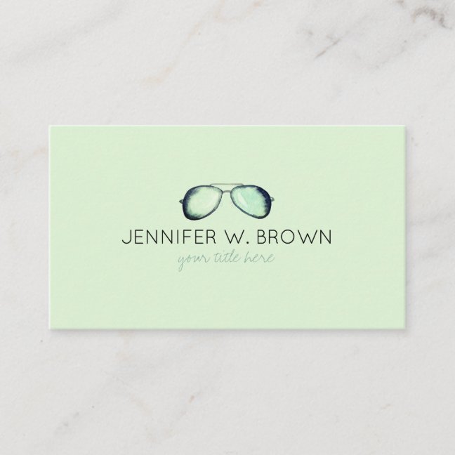 Eyewear Specialist Glasses Spectacle Optic Business Card