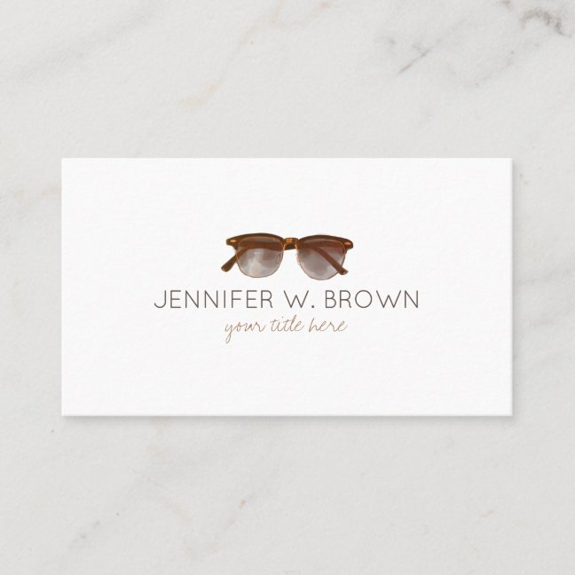 Eyewear Specialist Spectacles retro sunGlasses Business Card