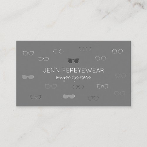 Eyewear Specialist sunglasses shop gray Business Card