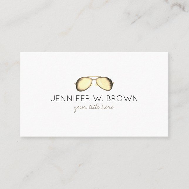 Eyewear Spectacles Aviator SunGlasses Business Card (Front)