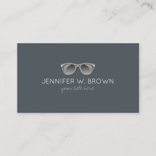 Eyewear Spectacles Optician sunglasses grey Business Card