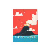 Eyjafjallajokull Vintage Vacation Poster Art