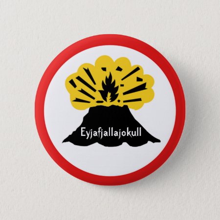 Eyjafjallajokull Volcano Button Badge