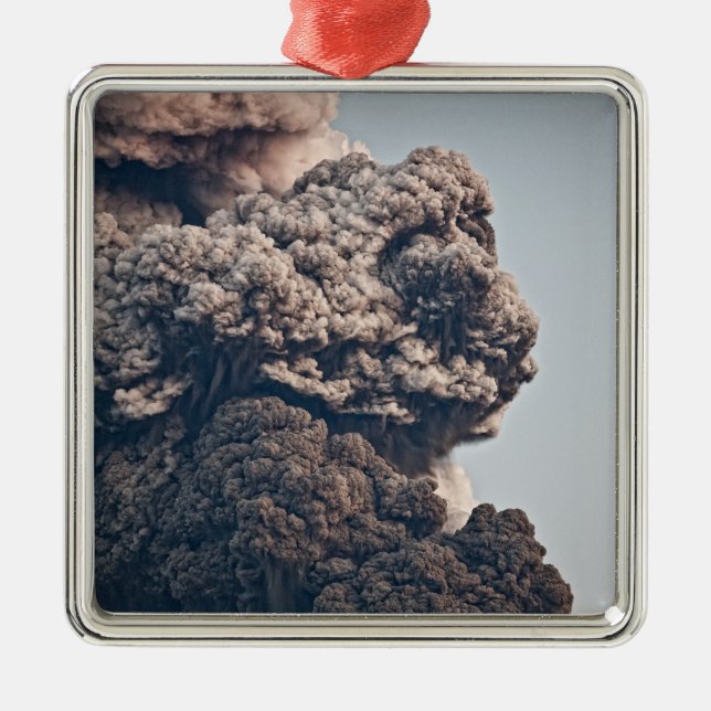 Eyjafjalljokull Volcanic Eruption Metal Ornament (Front)