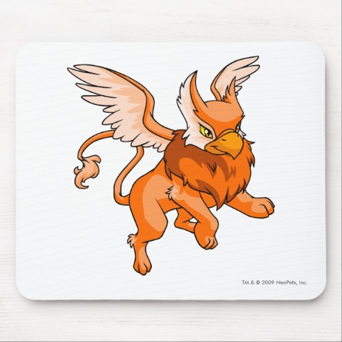 Eyrie Orange Mouse Pad