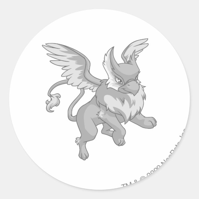 Eyrie Silver Classic Round Sticker (Front)