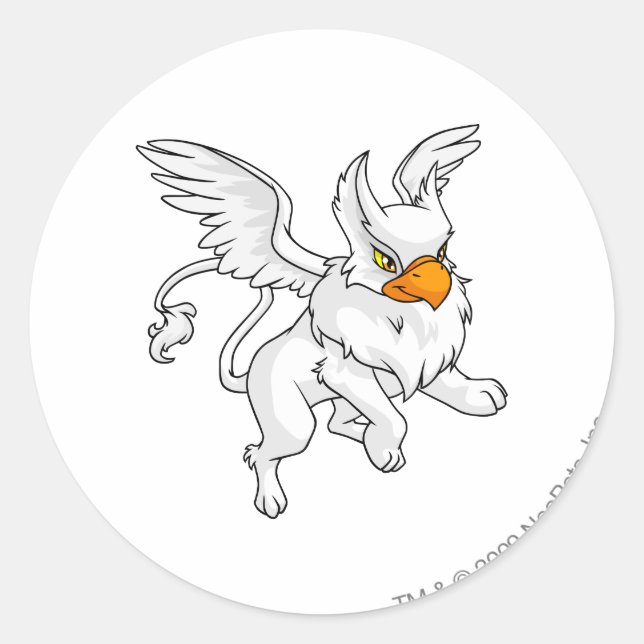 Eyrie White Classic Round Sticker (Front)