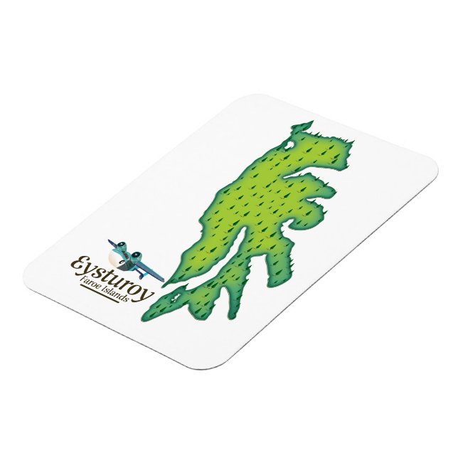 Eysturoy Faroe Islands Travel map Magnet (Left Side)