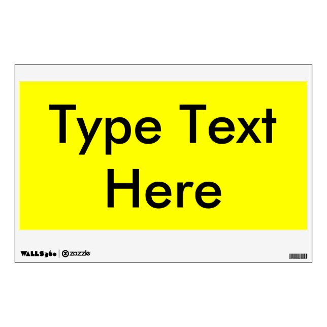 EZ-C Bold Yellow Sign Template Wall Sticker (Front)