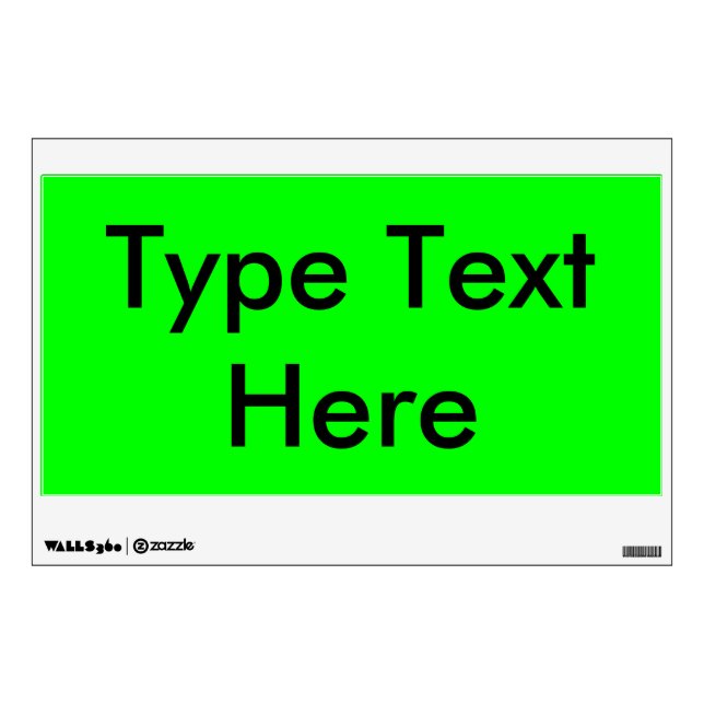 EZ-C Bright Green Temporary/Reusable Sign/ Wall Decal (Front)