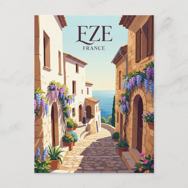 Eze, France France Postcard (Front)