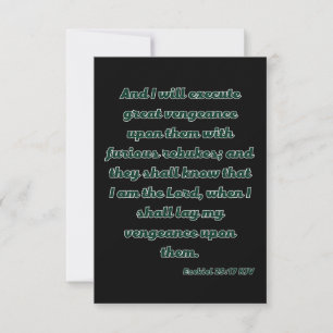 Ezekiel 25:17 KJV Bible Verse Greeting Card