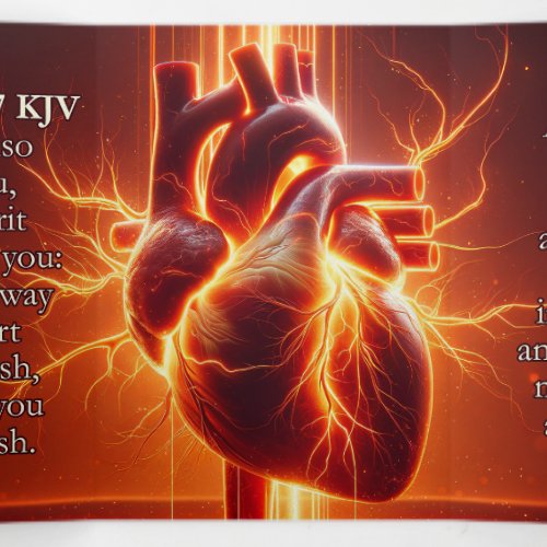 Ezekiel 362627 KJV Tract _ Stony Heart of Flesh Tri_Fold Card