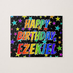 "EZEKIEL" First Name, Fun "HAPPY BIRTHDAY" Jigsaw Puzzle