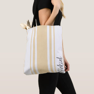 Ezekiel Minimalist Stripes Monogram Tote Bag