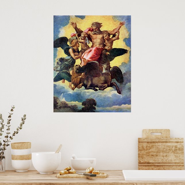 Ezekiel's Vision, painting by Raphael, Poster (Kitchen)