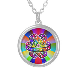 Ezekiel's Wheel Silver Plated Necklace