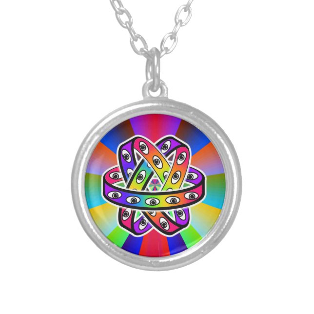 Ezekiel's Wheel Silver Plated Necklace (Front)